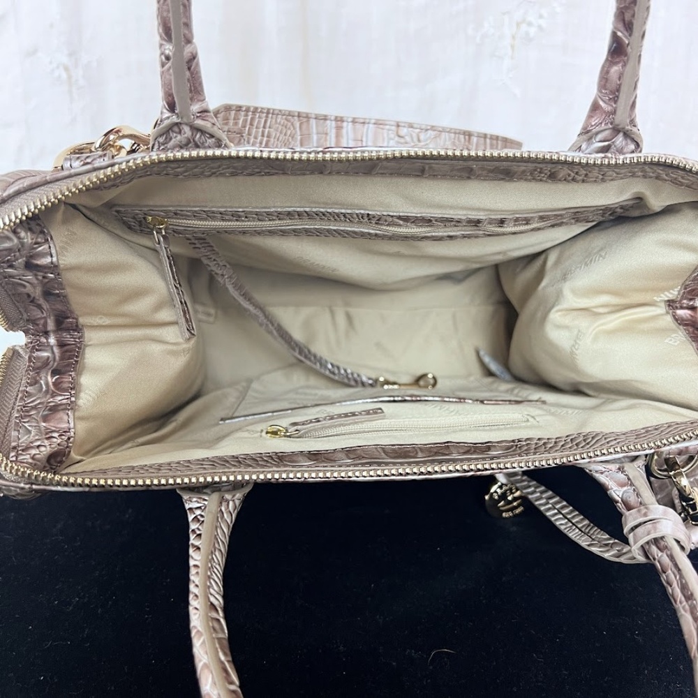 Brahmin Caroline Silver Lining Melbourne Satchel NWOT - Picture 13 of 15